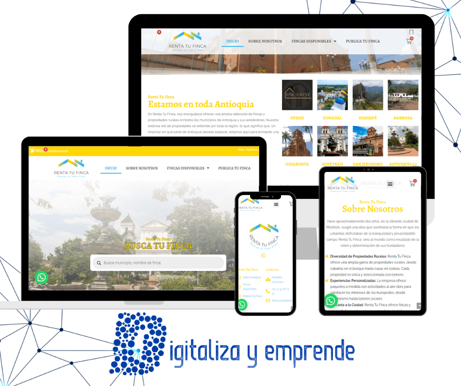 Lee más sobre el artículo RENTATUFINCA.COM – DISEÑO CON ACOMPAÑAMIENTO